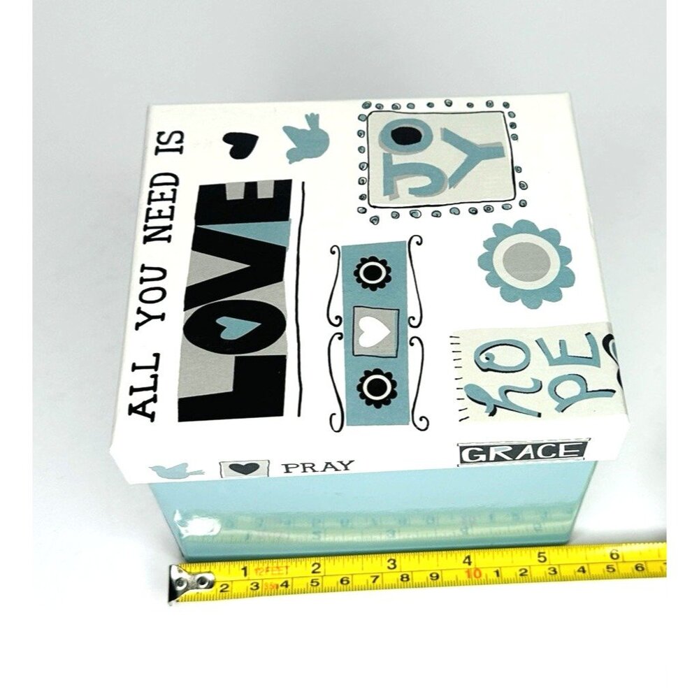 Renewing Faith All You Need Is Love Box Trinkets Keepsakes Decor 5.5x4.25x4” - Picture 8 of 9